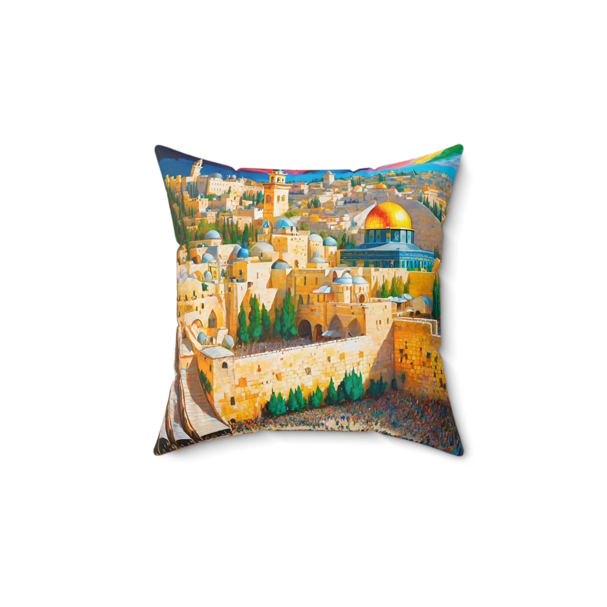 Ancient Jerusalem throw pillow