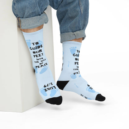 Guide Our Feet bible socks with jeans