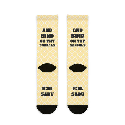 Luke Gird Thyself Bible verse socks back