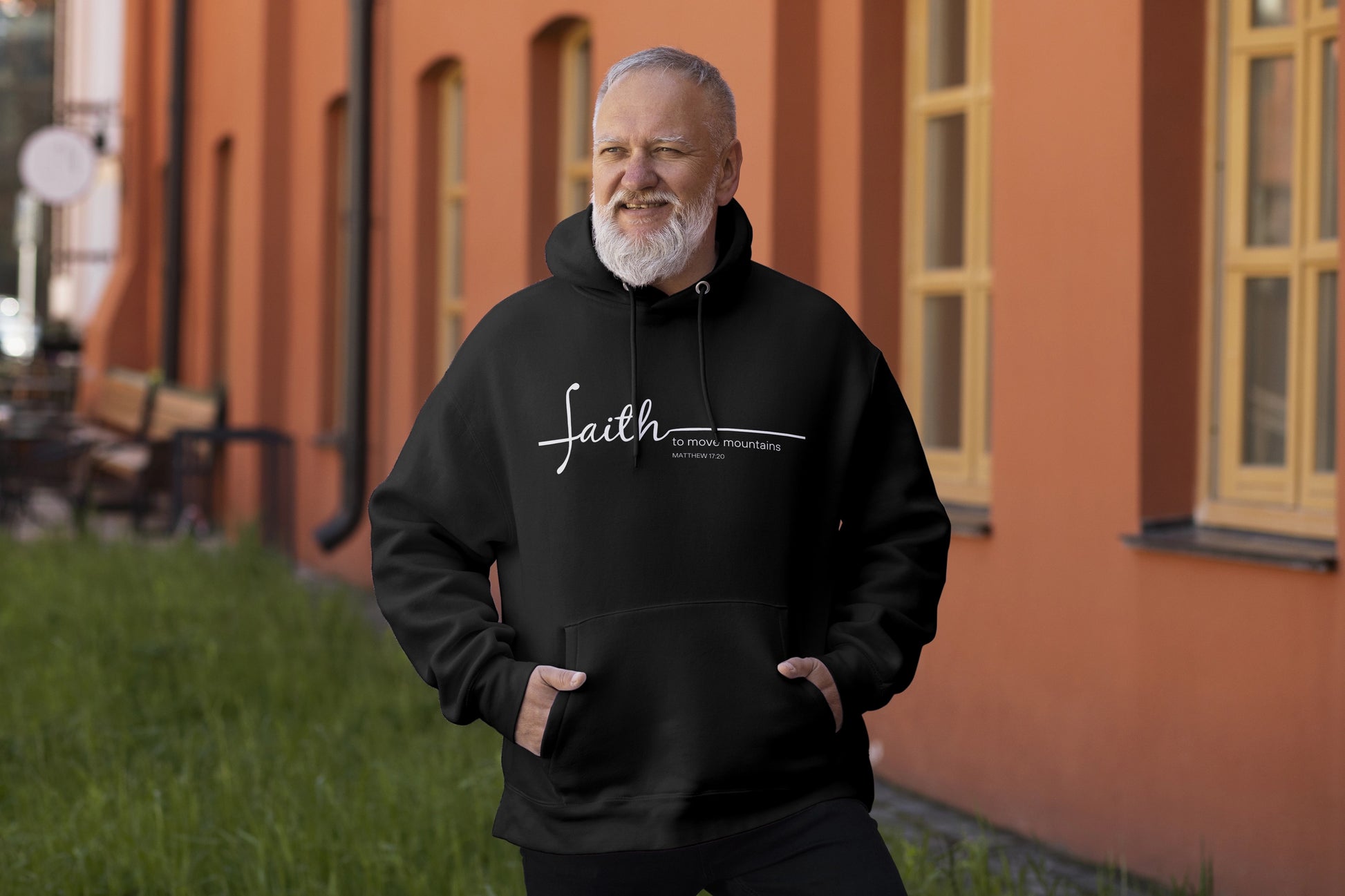 Man wearing Christian Faith Sweatshirt