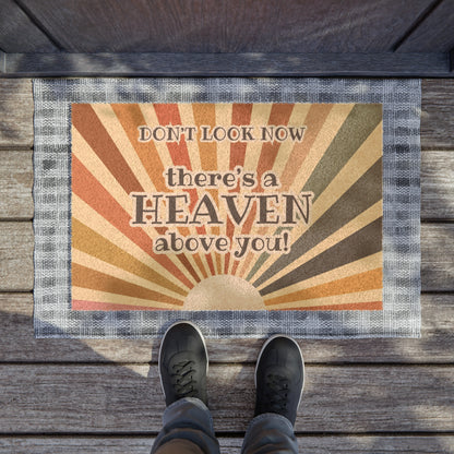 Heavenly doormat with feet