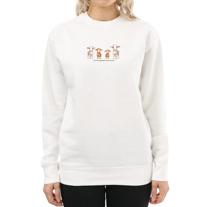 The Lord is my Shepherd cute sweater - white