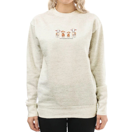 The Lord is my Shepherd cute sweater - cream