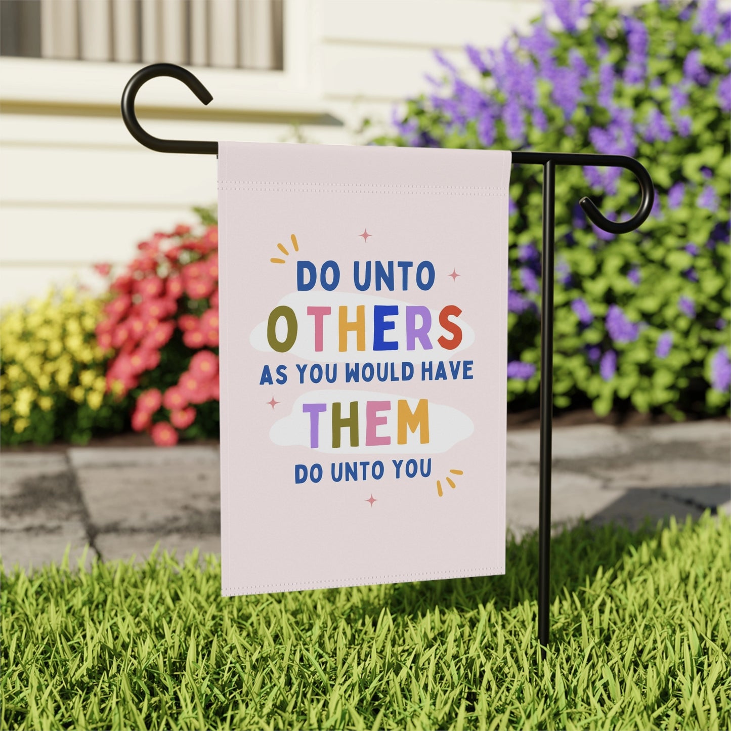 Do Unto Others Jesus Christ Golden Rule lawn banner