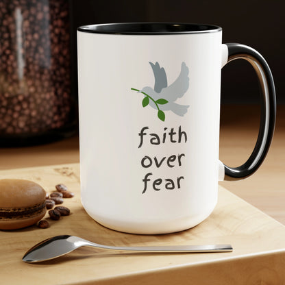 Faith Over Fear mug black