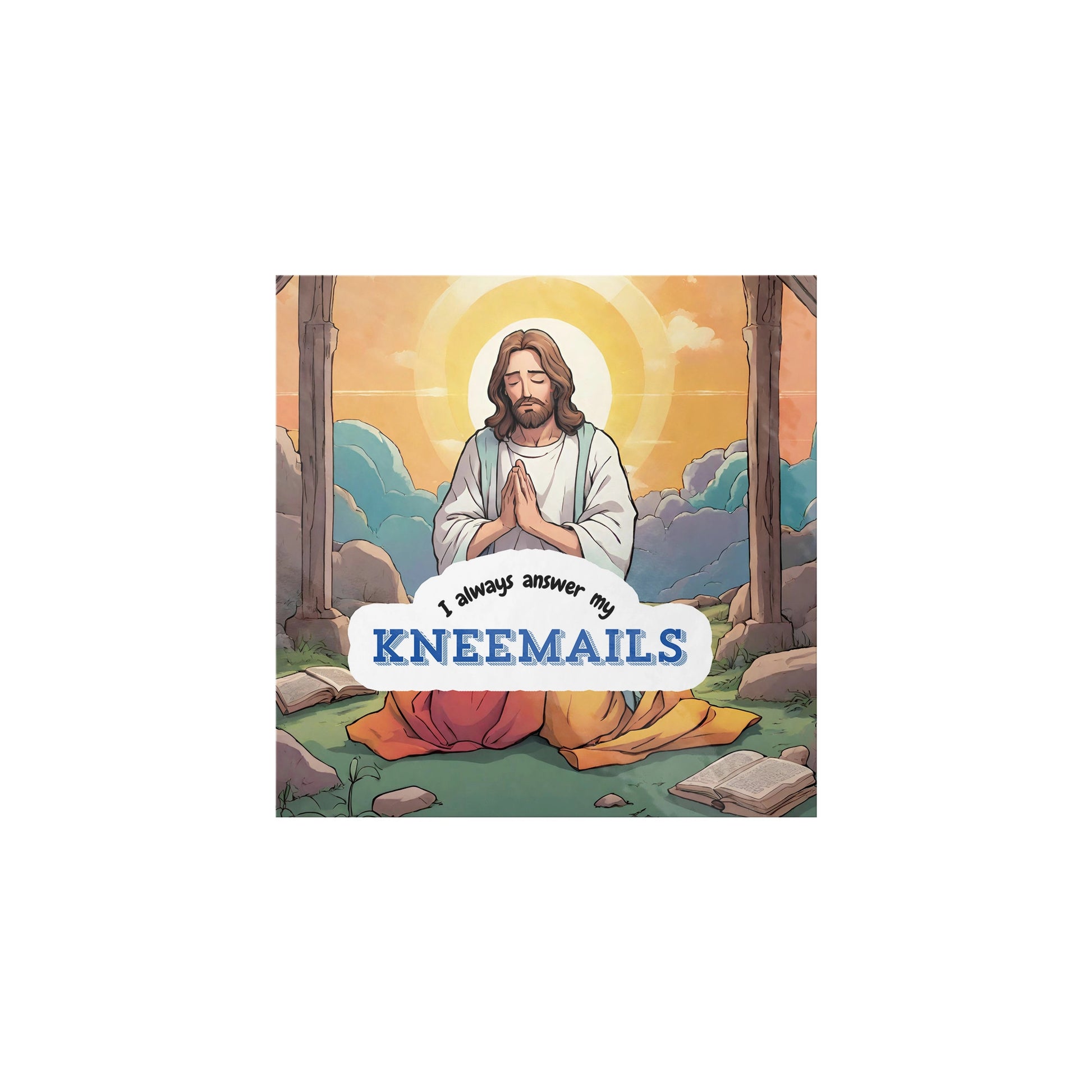 Funny Jesus sticker kneemails