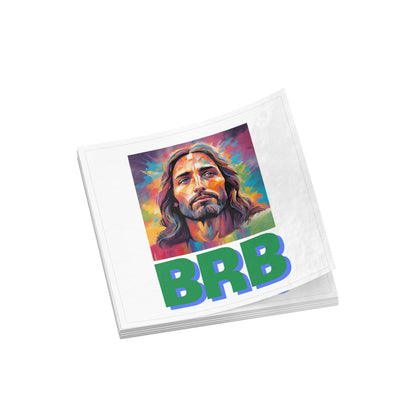 Stack of Be Right Back Meme funny Jesus stickers