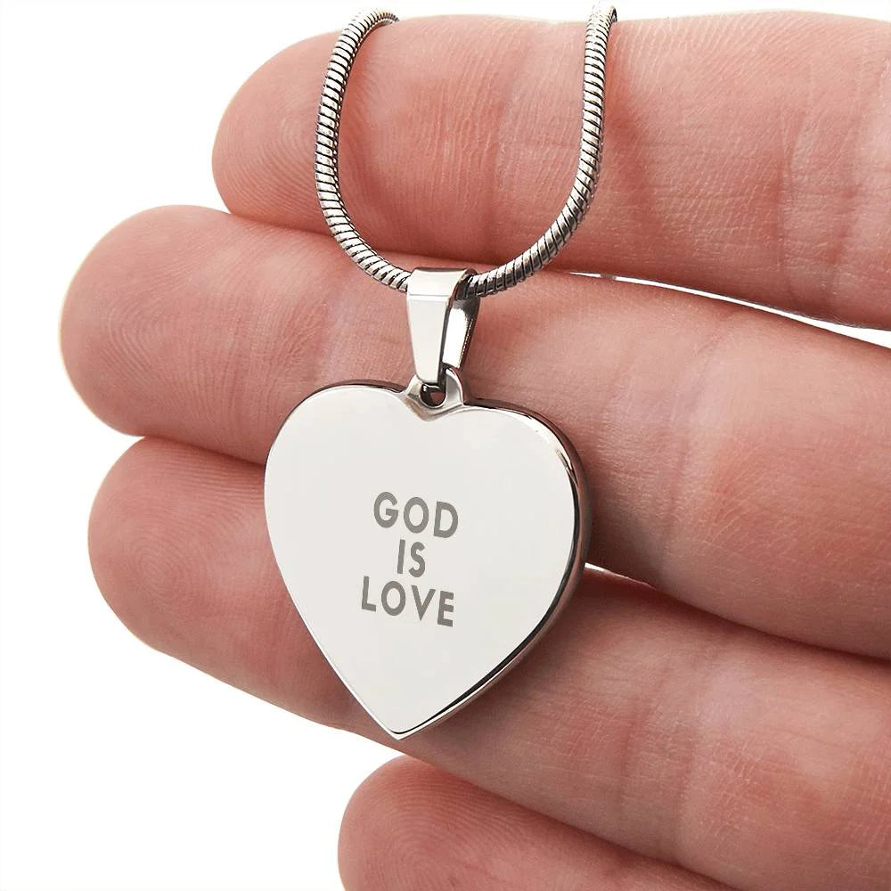 God is Love necklace - silver