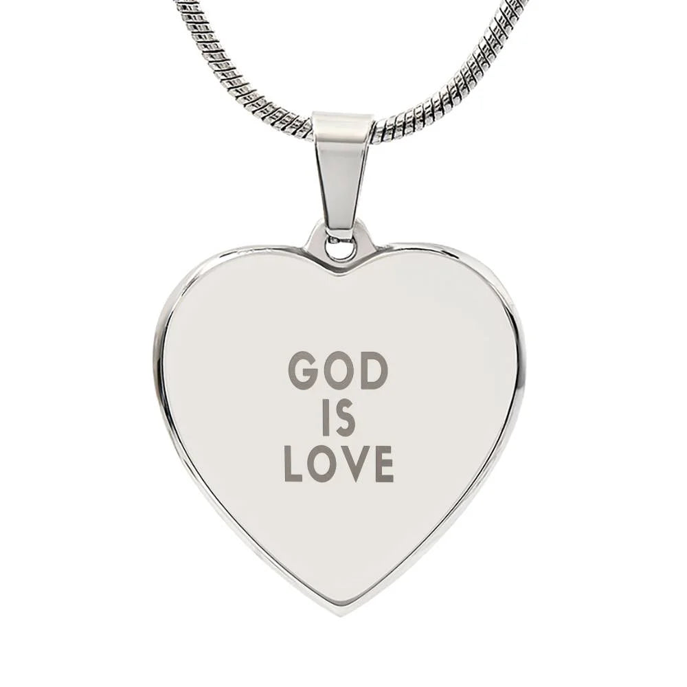 God is Love necklace - silver