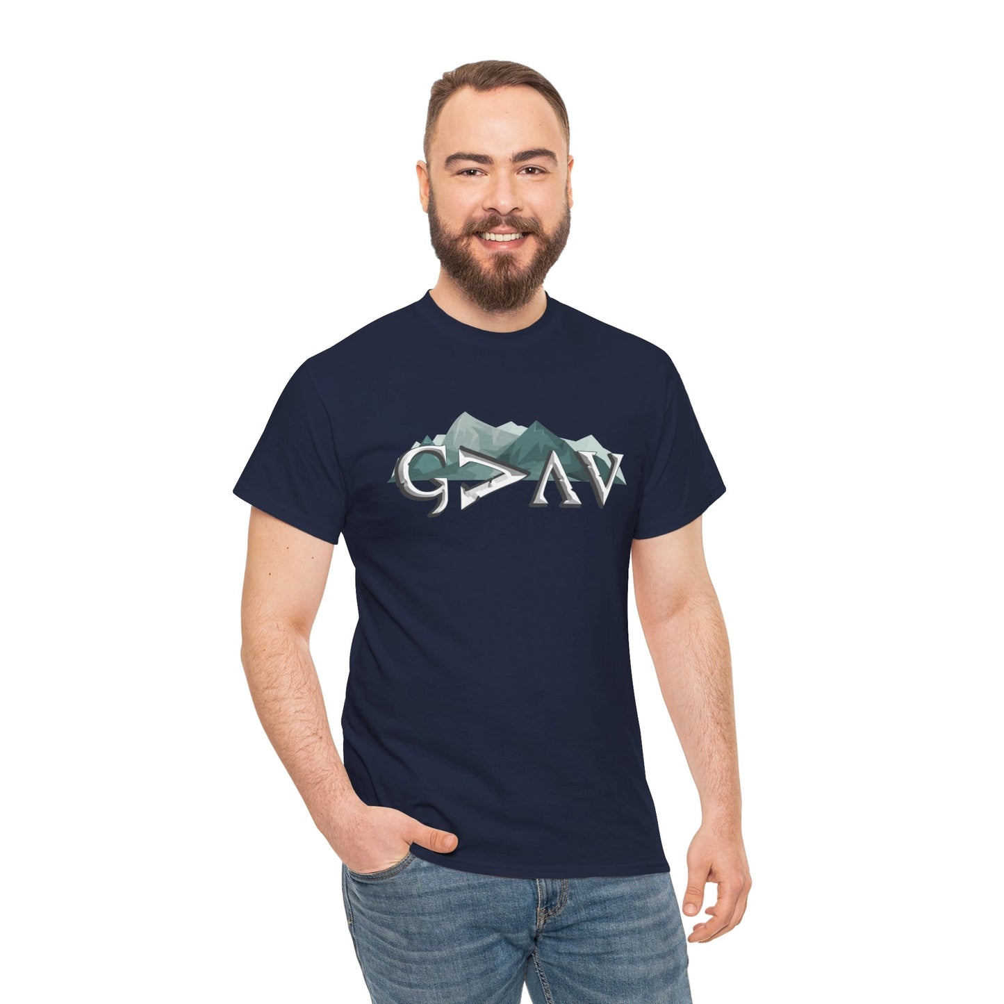 God is Greater Than Ups and Downs t-shirt - navy