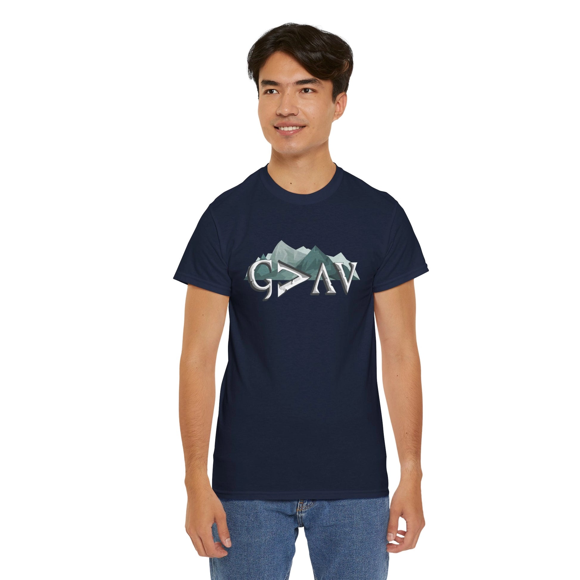 God is Greater Than Ups and Downs t-shirt - navy