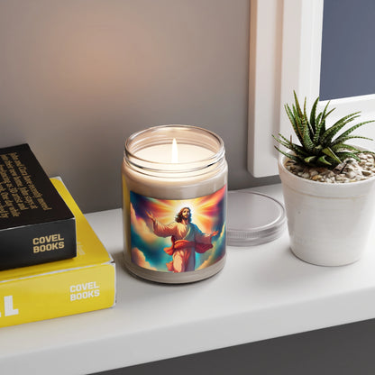 Jesus candle on shelf