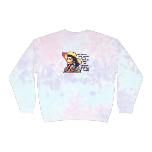 Proverbs tie-dye sweatshirt