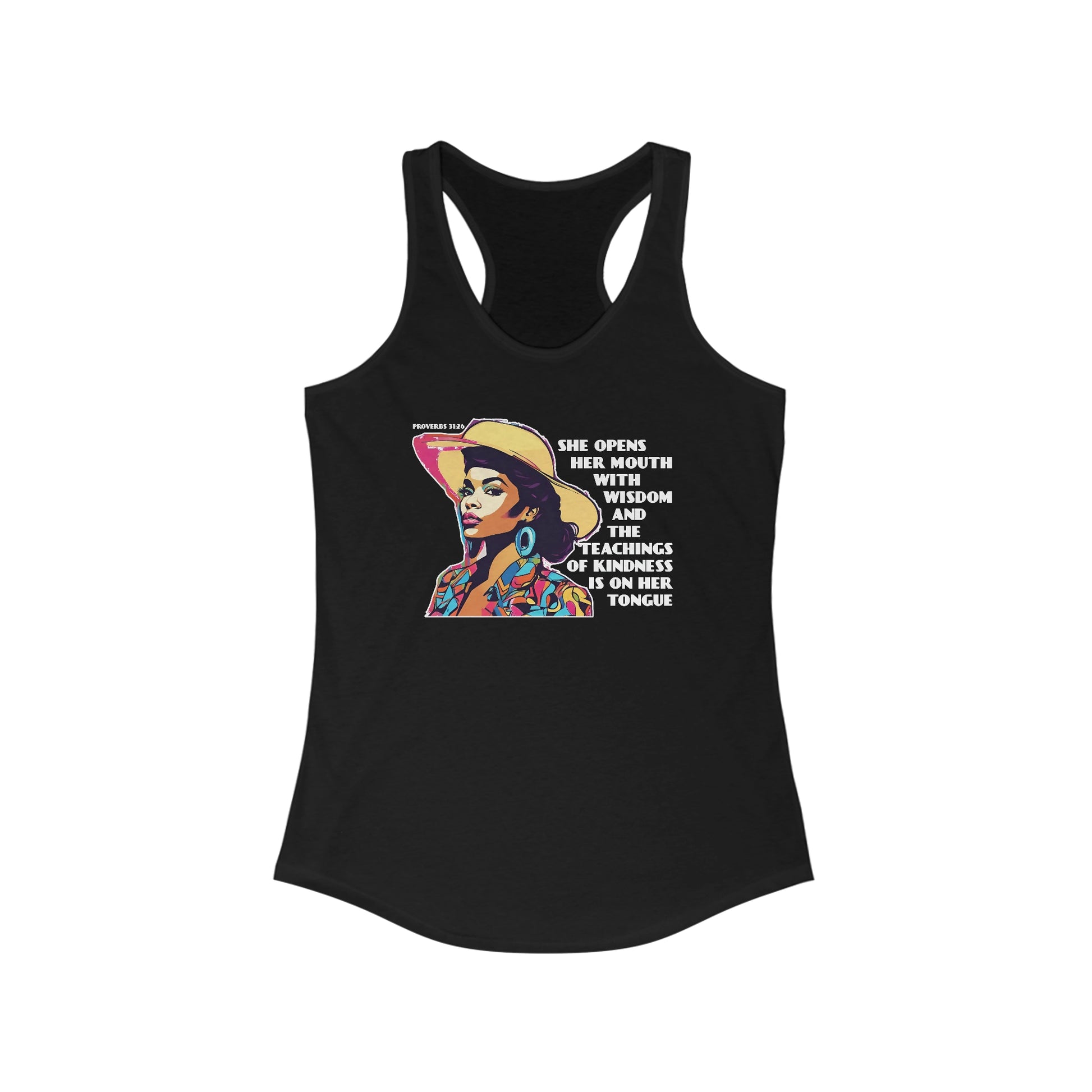 Proverbs tank top - black