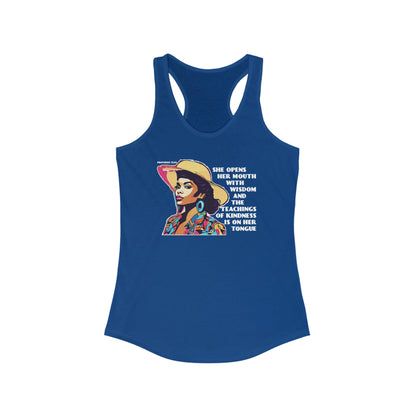 Proverbs tank top - blue