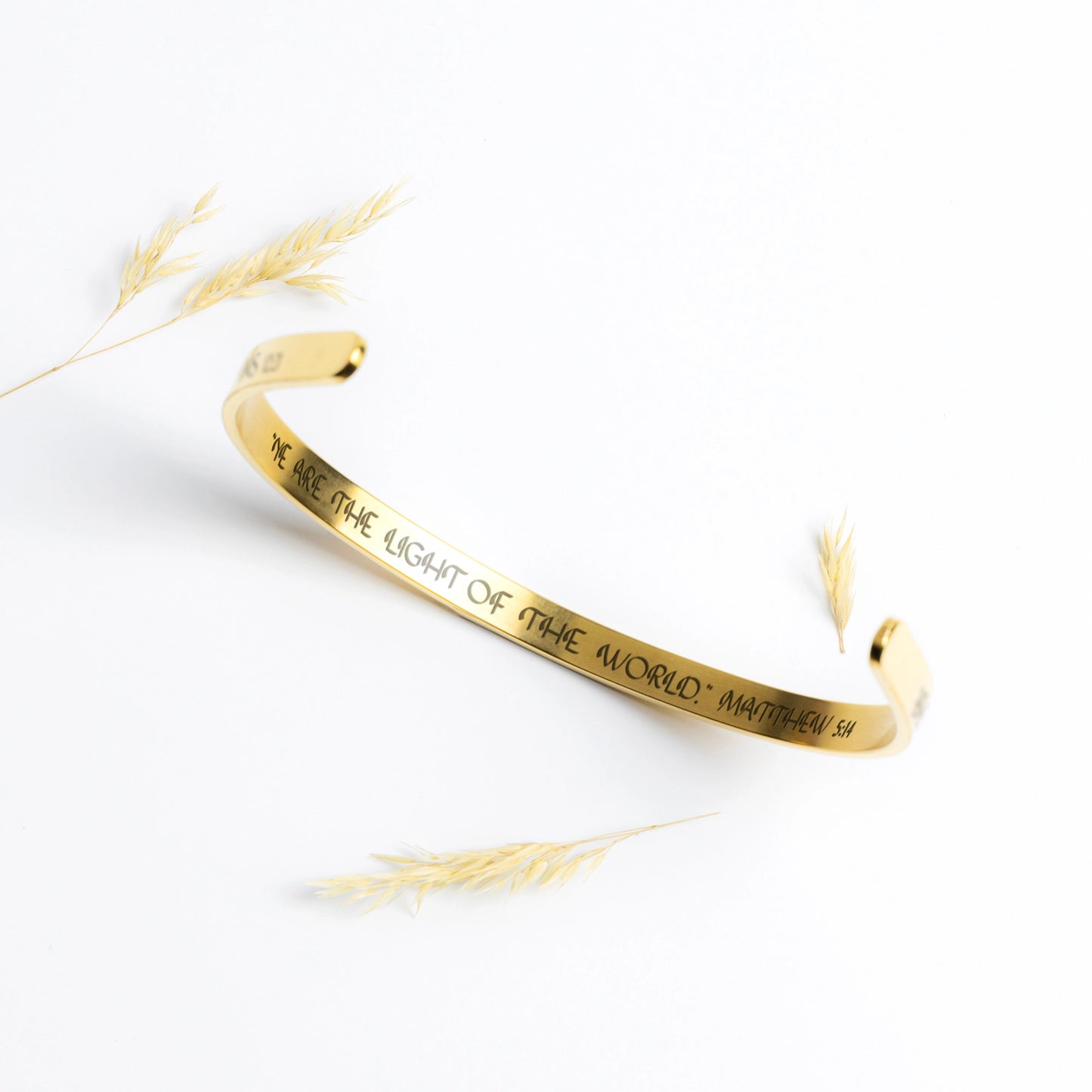 Verse of salvation bracelet - gold