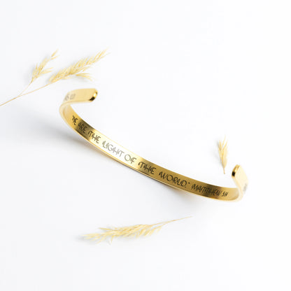 Verse of salvation bracelet - gold