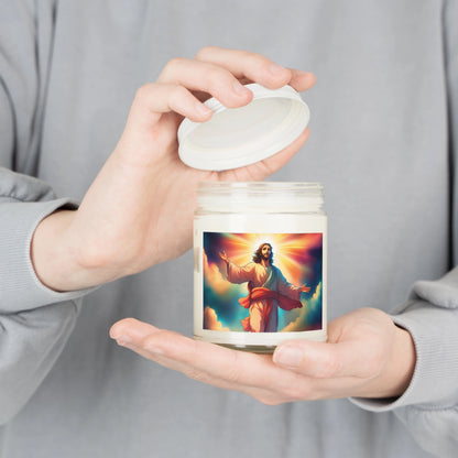 Girl holding Jesus candle